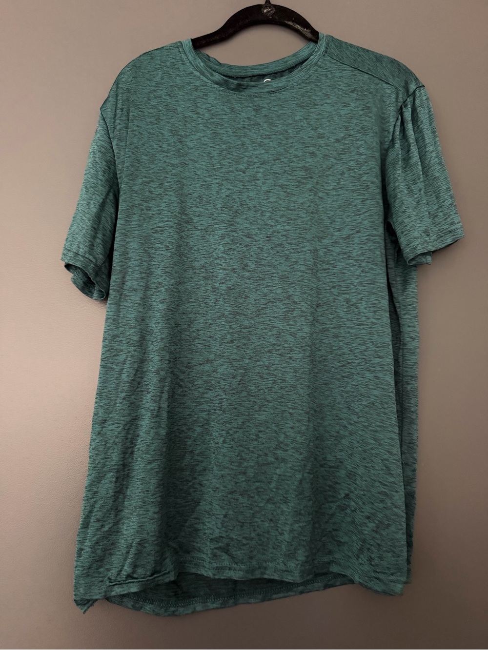 Men's Heather Teal Short Sleeve Crew Neck Tee